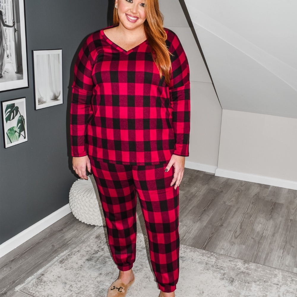 Christmas Plaid Lounge Set